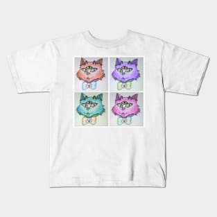 Pop Art Space Cats Kids T-Shirt